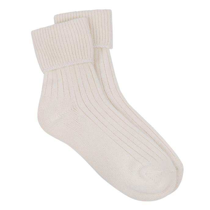 totes Ladies Cashmere Blend Socks Oat Extra Image 2